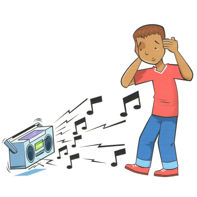loud music cartoon